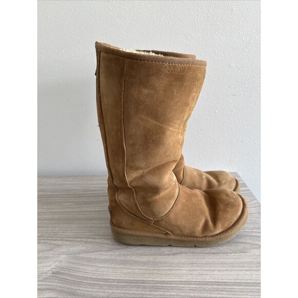 UGG Australia Knightsbridge Tall Brown Back Zip Boots 5119 Women's Size US 8 - Picture 5 of 10